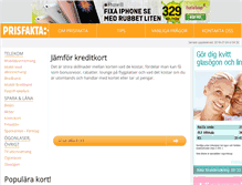 Tablet Screenshot of kontokort.prisfakta.se